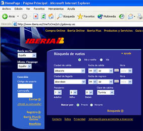 web de Iberia