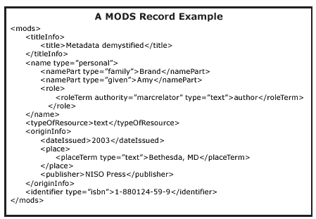ejemplo de registro MODS